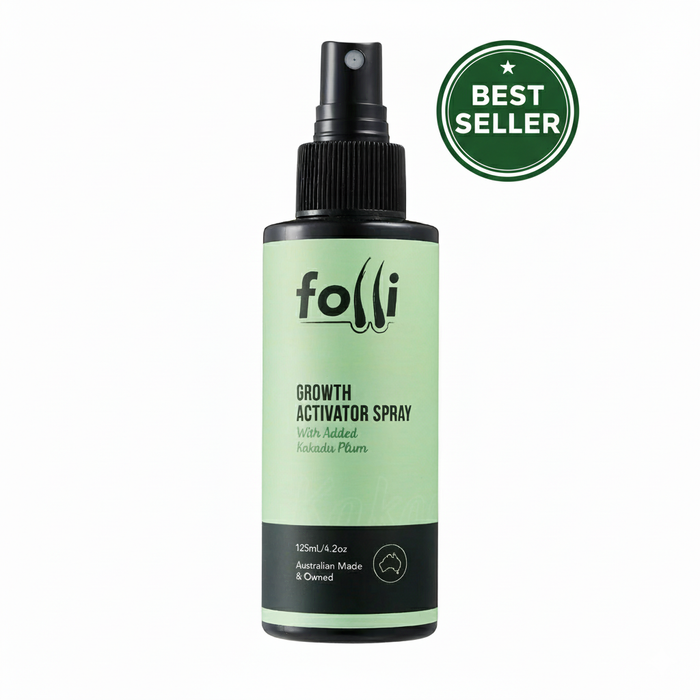 Hair Folli Hair Growth Spray with Kakadu Plum, Australian-made growth activator spray for scalp support and healthier-looking hair
