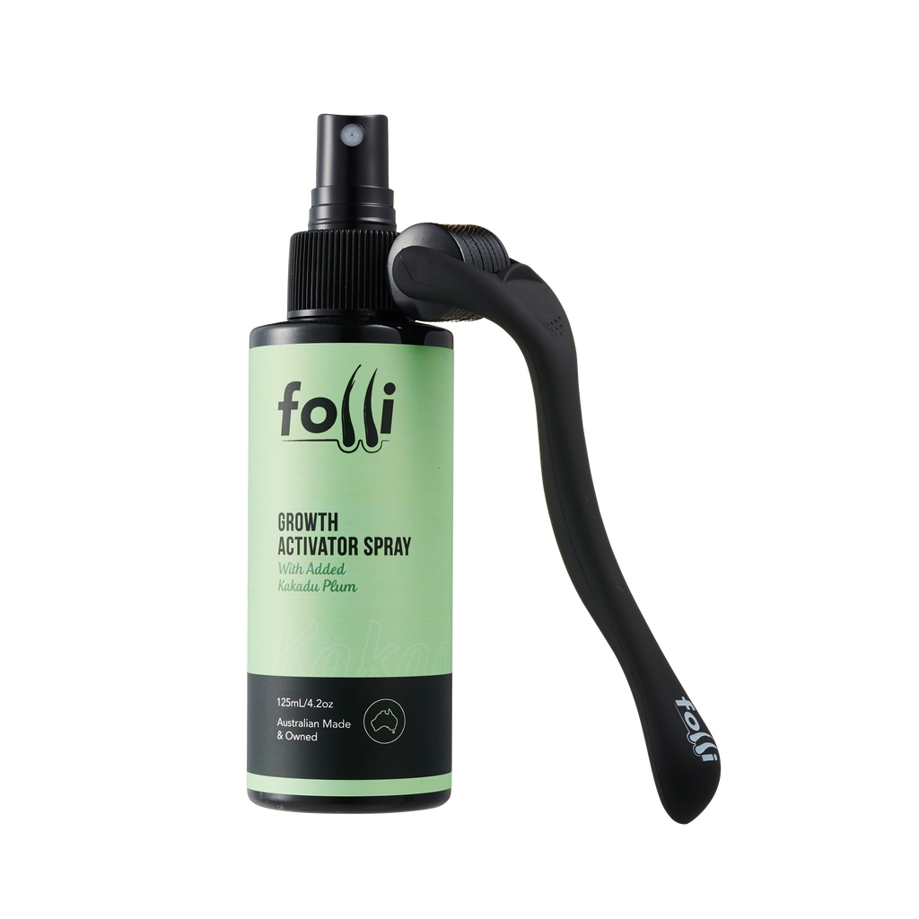 beard roller and growth spray